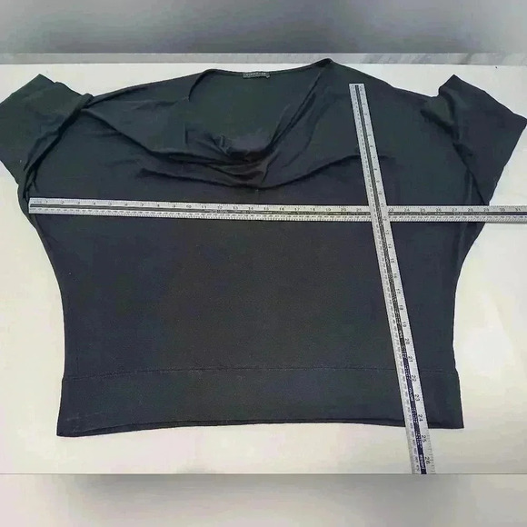 Eileen Fisher Crew neck 3/4 length Butterfly sleeve Top. Size L - Picture 3 of 7